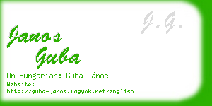 janos guba business card