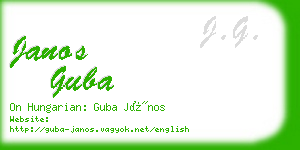 janos guba business card